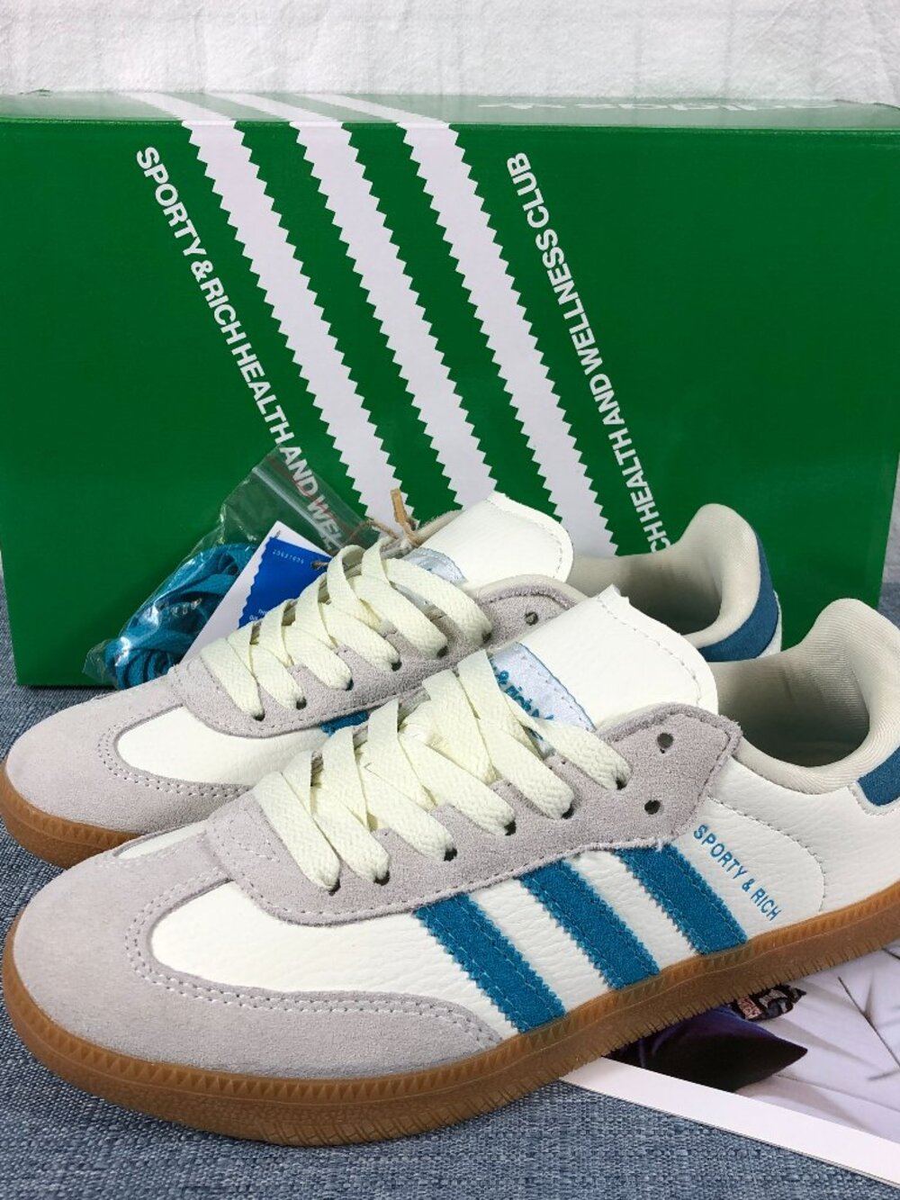 New Adidas Sporty & Rich Sneaker White Blue shoes